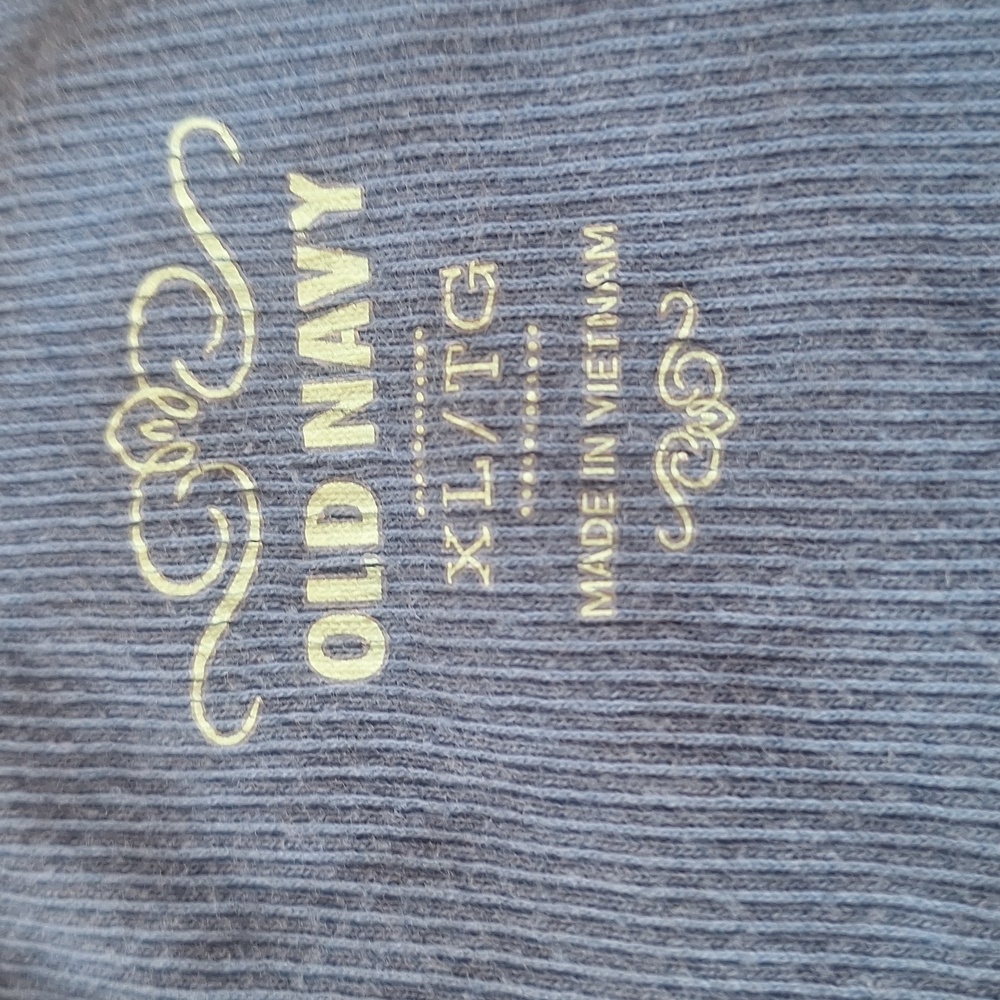 Old Navy Women's Ribbed Blue Crew Neck Tank Top Size XL/TG - Picture 3 of 5